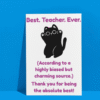 Best teacher cat card 3 Best. Teacher. Ever. – Funny Thank You Teacher Card