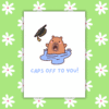 Caps Off Grad Card 1 Caps Off To You Graduation Card – Cute Capybara Congrats Card