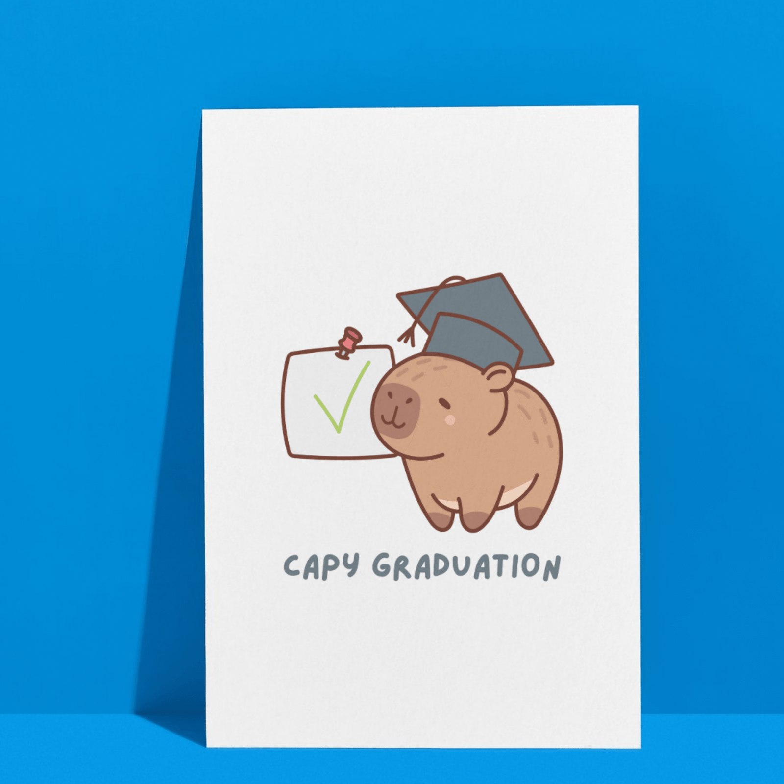 Capybara Graduation Card – Cute & Funny Handmade Congrats Card - Image 4
