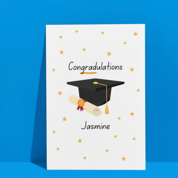 Congradulations Graduation Card – Funny Custom Name Personalised Handmade Card - Image 3