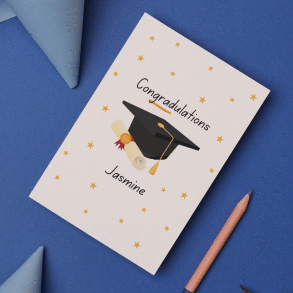 Congradulations Graduation Card – Funny Custom Name Personalised Handmade Card - Image 2