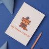 One Degree (H)Otter Graduation Card – Funny Otter Pun Handmade Congrats Card