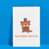 One Degree (H)Otter Graduation Card – Funny Otter Pun Handmade Congrats Card
