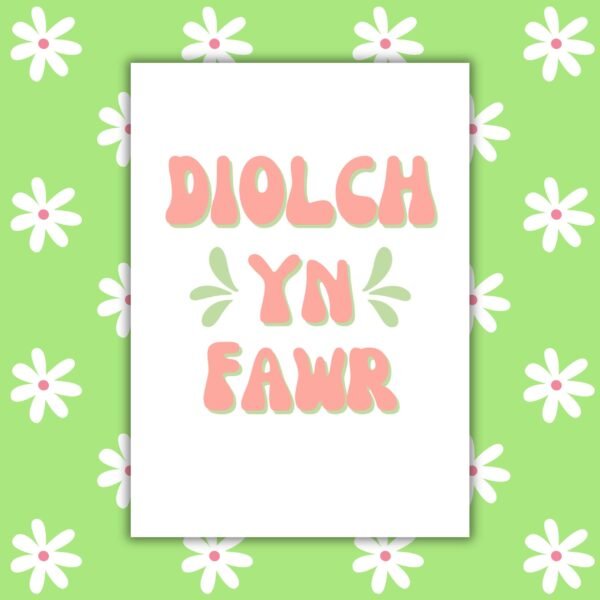 Diolch Yn Fawr Welsh Thank You Card