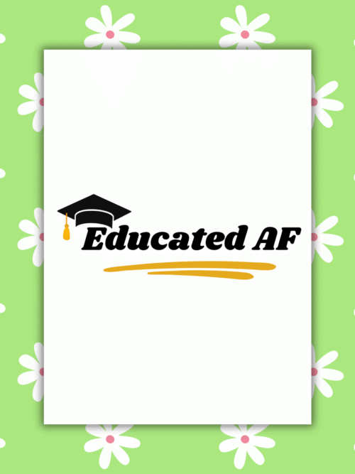 Educated AF Grad Card 1 Educated AF Graduation Card β Confident Funny Handmade Card for Grads