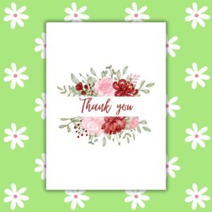 Elegant Floral Thank You Card – Beautiful Thank You Card