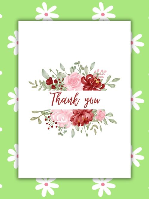Flowers thank you card 1 Elegant Floral Thank You Card β Beautiful Thank You Card