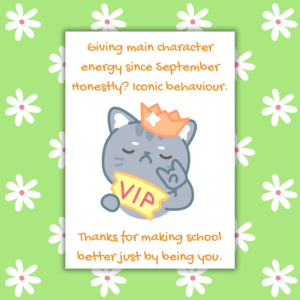 Main Character Energy – Funny Thank You Card for Teachers