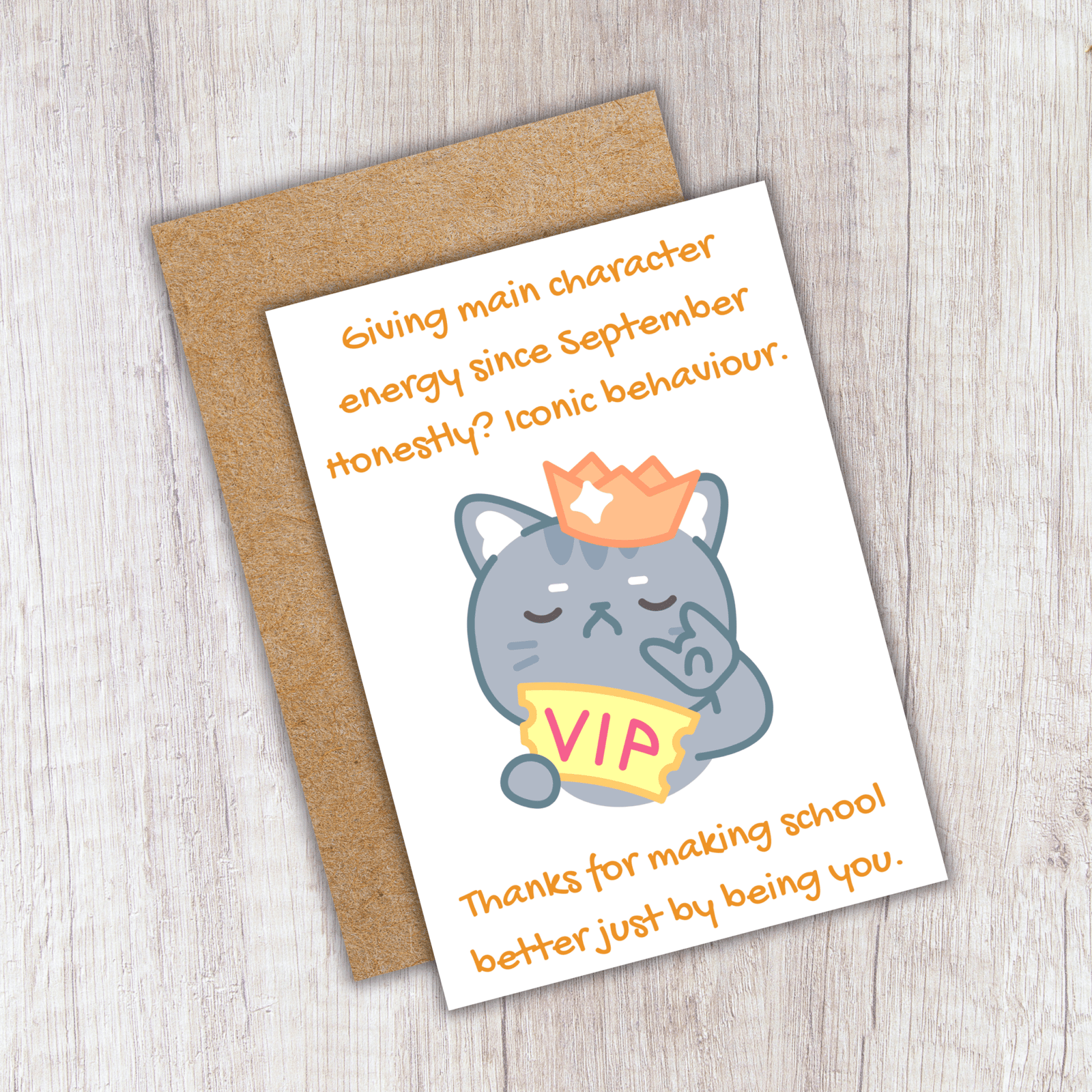 Main Character Energy – Funny Thank You Card for Teachers - Image 4