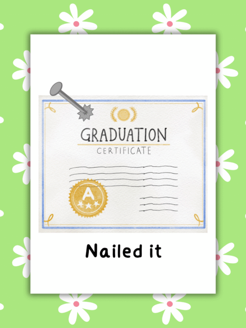 Nailed it grad card 1 Nailed It Graduation Card β Clever Handmade Congrats Card with Pun