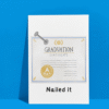 Nailed it grad card 3 Nailed It Graduation Card – Clever Handmade Congrats Card with Pun