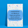No Longer problem teacher card 3 Officially No Longer Your Problem – Funny Teacher Thank You Card