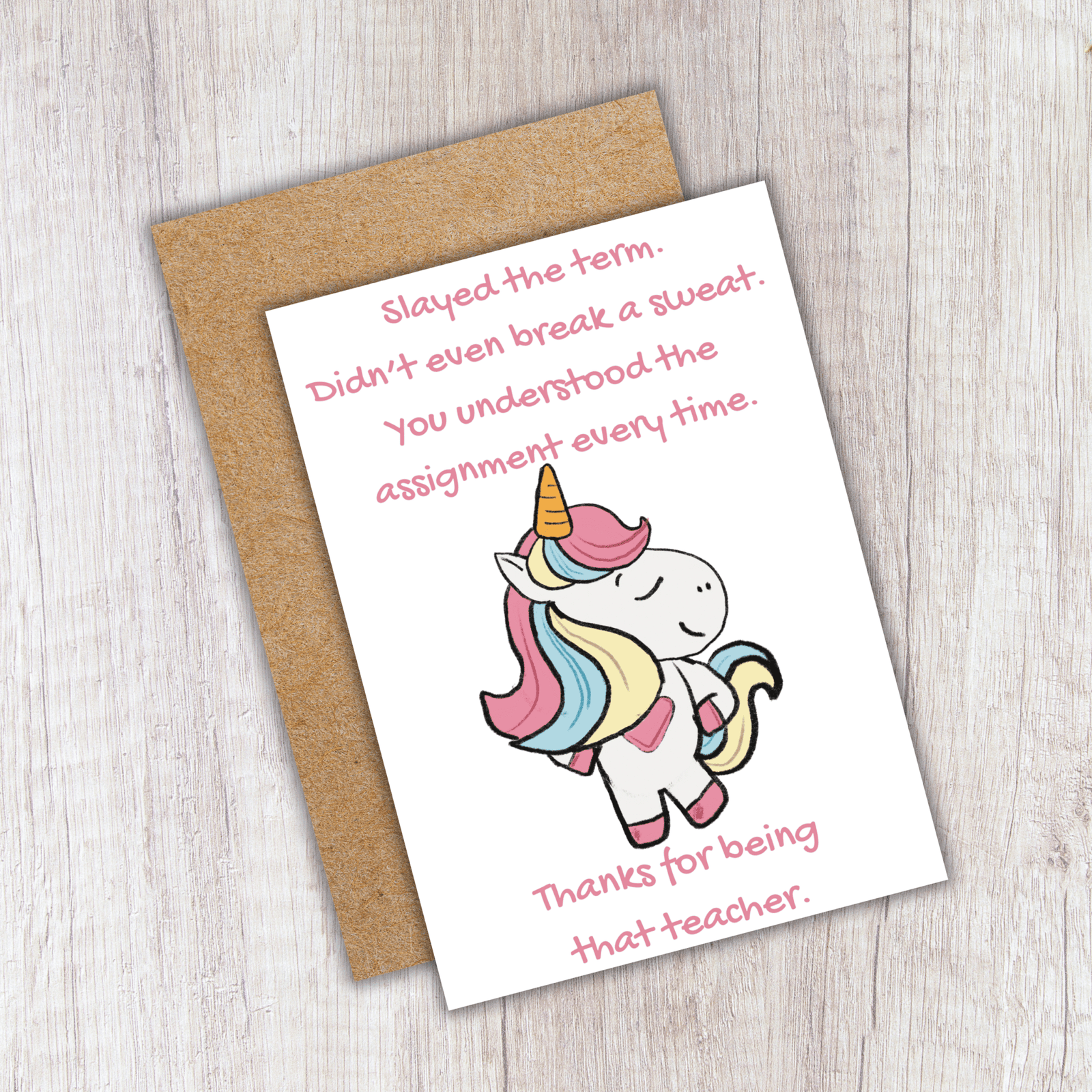 Slayed the Term – Funny Thank You Card for Teachers - Image 4