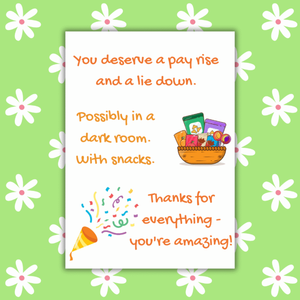 Teacher Payrise card 1 Pay Rise and a Lie Down – Funny Thank You Teacher Card