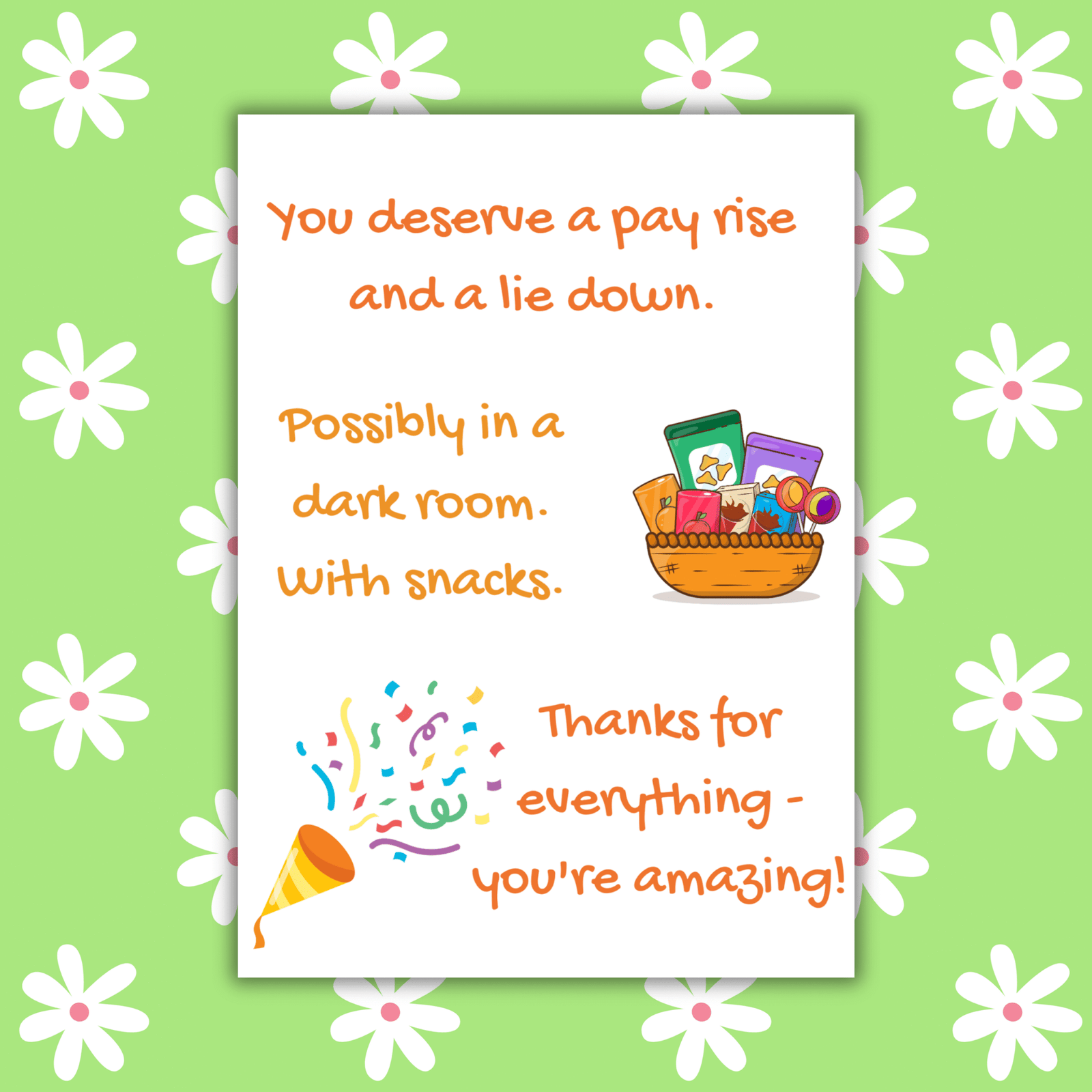 Pay Rise and a Lie Down – Funny Thank You Teacher Card