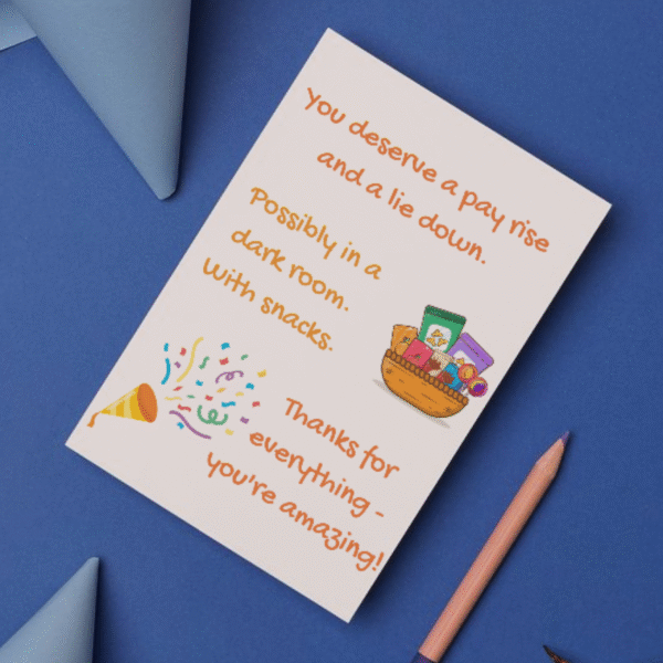 Teacher Payrise card 2 Pay Rise and a Lie Down – Funny Thank You Teacher Card