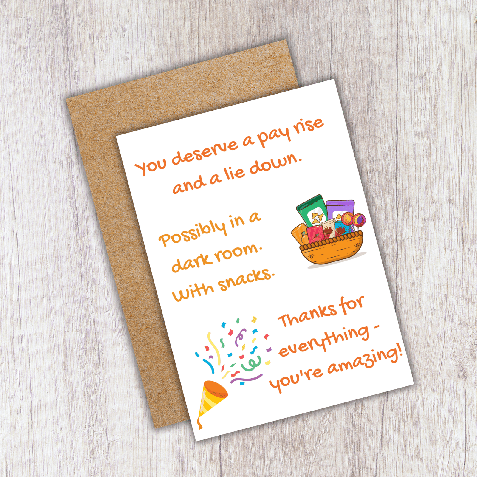Pay Rise and a Lie Down – Funny Thank You Teacher Card - Image 4