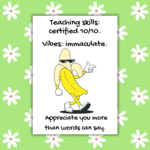 Certified 10/10 – Funny Thank You Card for Teachers with Immaculate Vibes