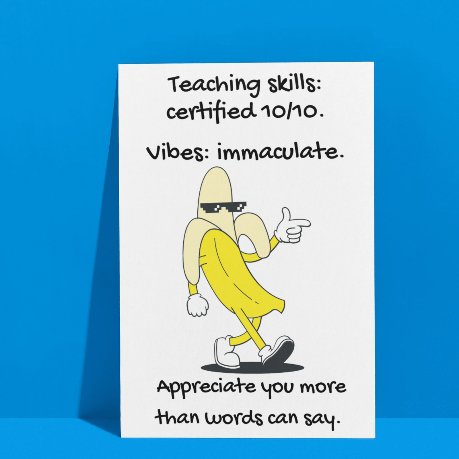 Certified 10/10 – Funny Thank You Card for Teachers with Immaculate Vibes - Image 3