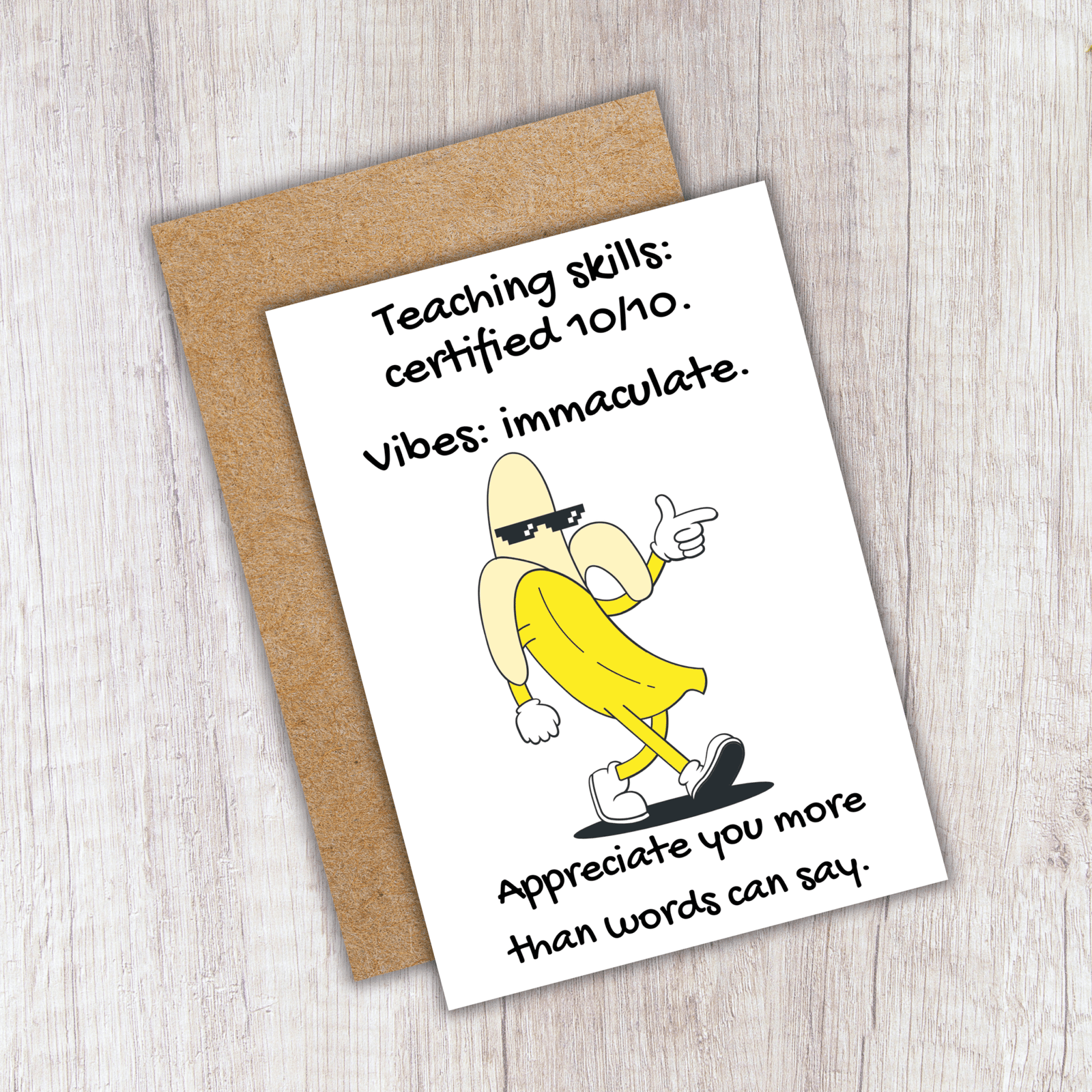 Certified 10/10 – Funny Thank You Card for Teachers with Immaculate Vibes - Image 2