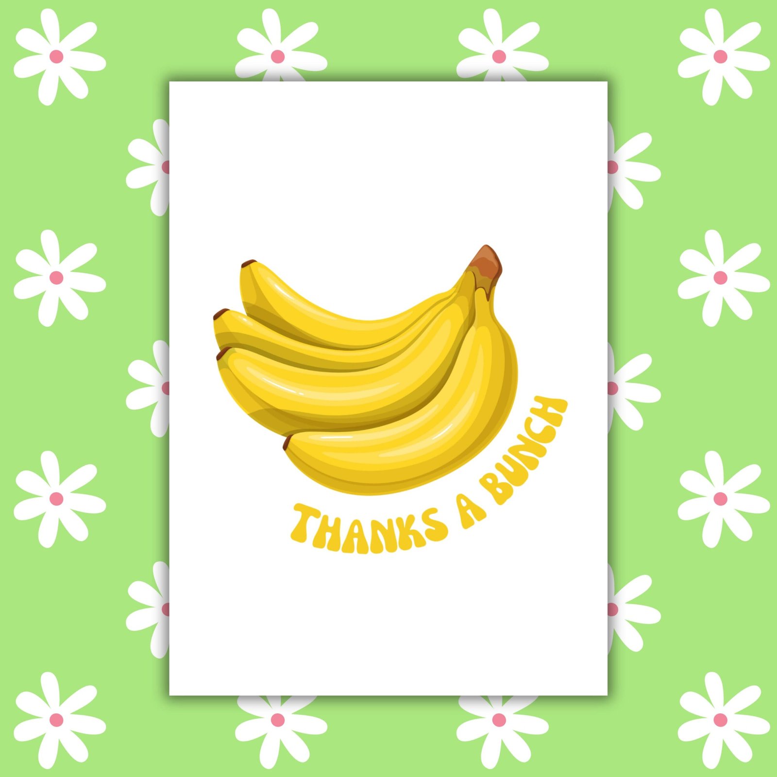 Thanks A Bunch Banana Card – Funny Thank You Card