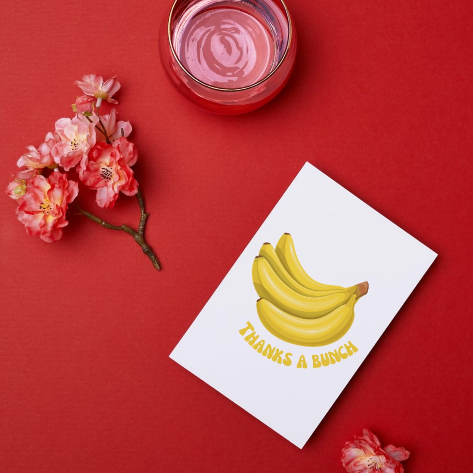 Thanks A Bunch Banana Card – Funny Thank You Card - Image 4