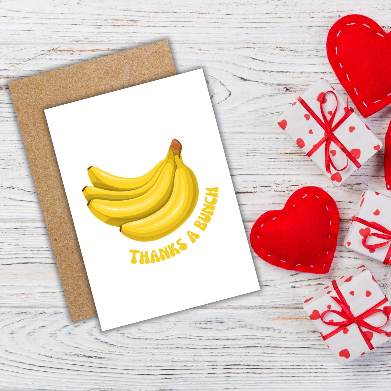 Thanks A Bunch Banana Card – Funny Thank You Card - Image 3