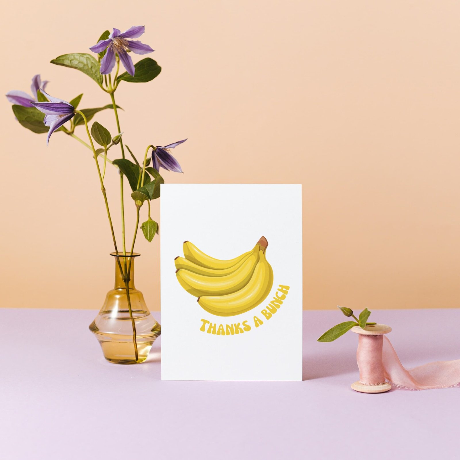 Thanks A Bunch Banana Card – Funny Thank You Card - Image 2