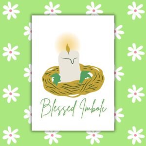 Blessed Imbolc – Seasonal Candle Card for the Turning of the Year