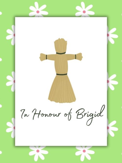 In Honour of Brigid – Straw Brigid Imbolc Greeting Card