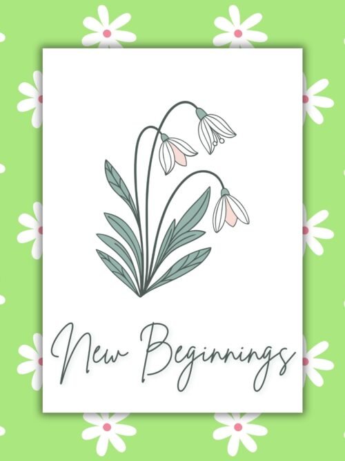 New Beginnings Snowdrop Imbolc Card New Beginnings β Snowdrop Imbolc Greeting Card