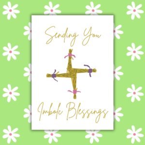 Sending You Imbolc Blessings – Brigid’s Cross Greeting Card