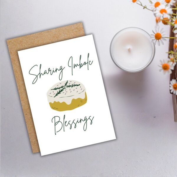 Sharing Imbolc Blessings – Brigid Cake Greeting Card