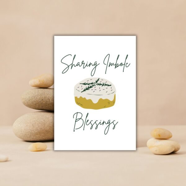 Sharing Imbolc Blessings – Brigid Cake Greeting Card