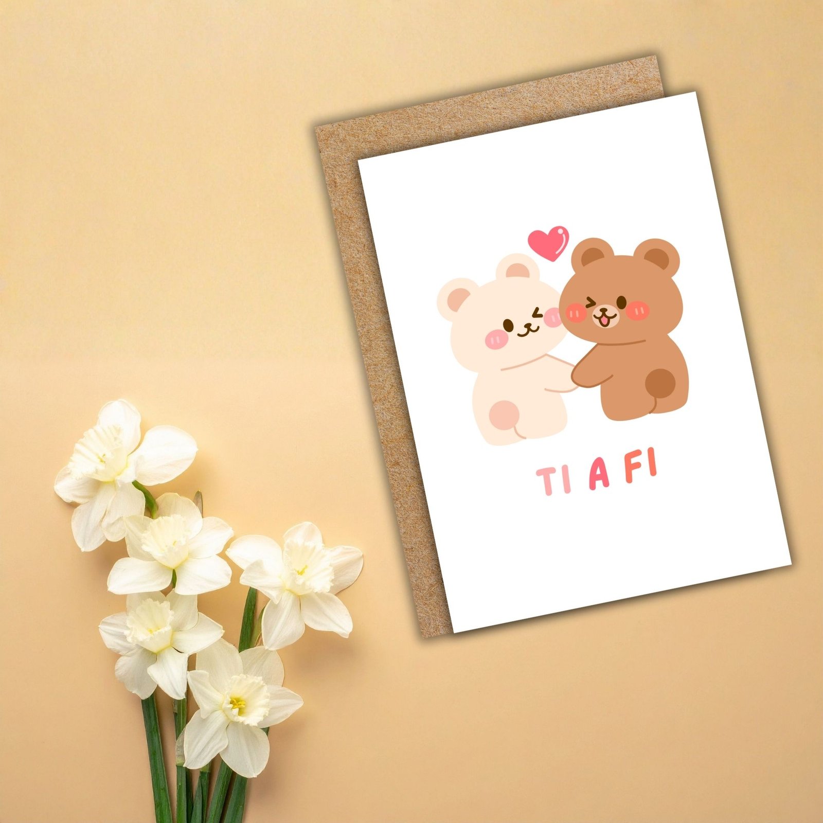 Ti a Fi – Welsh Love Card (Bears Design) - Image 3