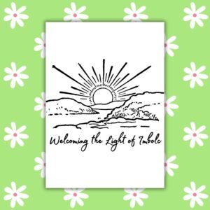Welcoming the Light of Imbolc – Dawn Sketch Greeting Card