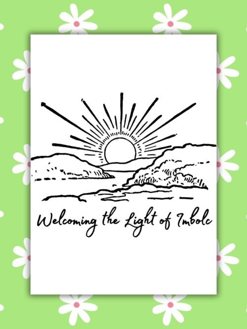 Welcoming the Light of Imbolc – Dawn Sketch Greeting Card