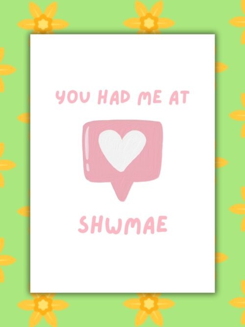 You Had Me At Shwmae – Welsh St Dwynwen’s Day & Valentine’s Card
