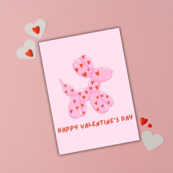 Happy Valentine’s Day – Balloon Dog Valentine’s Card