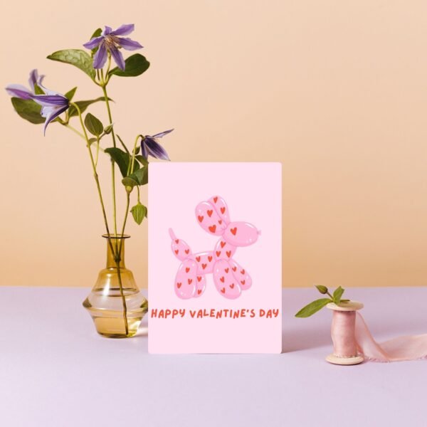 Happy Valentine’s Day – Balloon Dog Valentine’s Card
