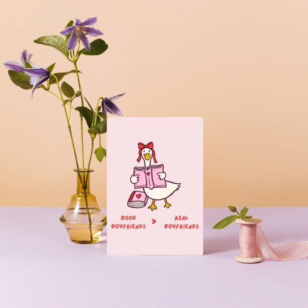 Book Boyfriends Galentine's Card (3) Book Boyfriends > Real Boyfriends – Galentine’s Day Card 📚💖
