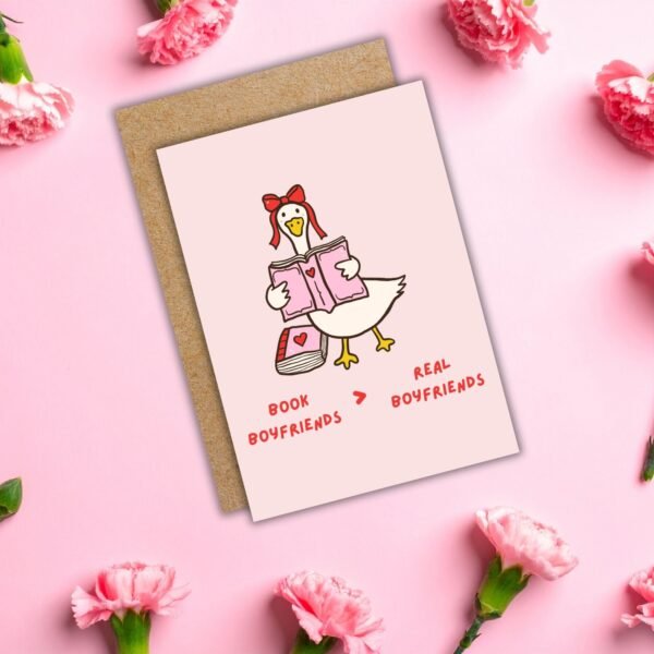 Book Boyfriends Galentine's Card (4) Book Boyfriends > Real Boyfriends – Galentine’s Day Card 📚💖
