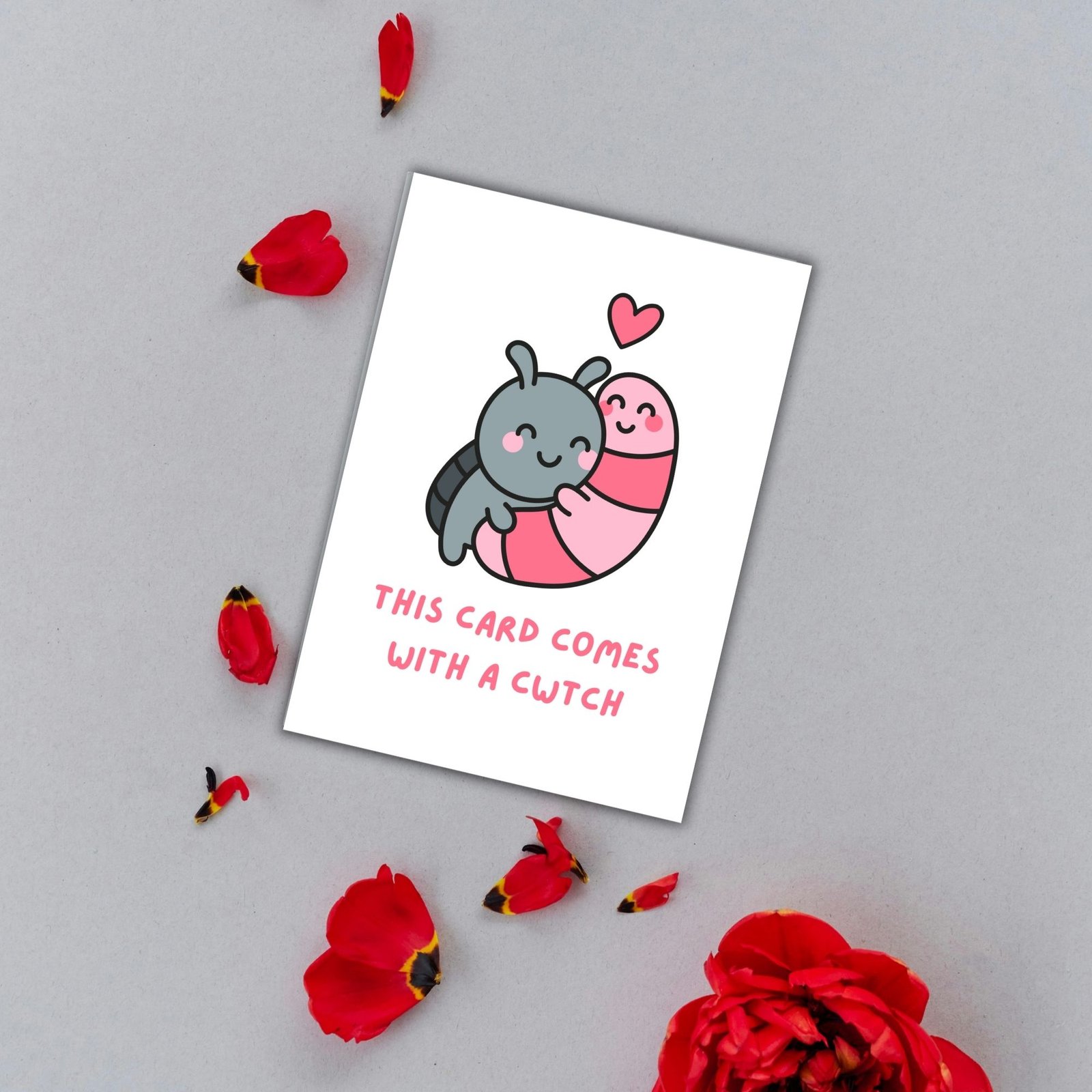 This Card Comes With a Cwtch – Welsh Valentine’s Card - Image 3