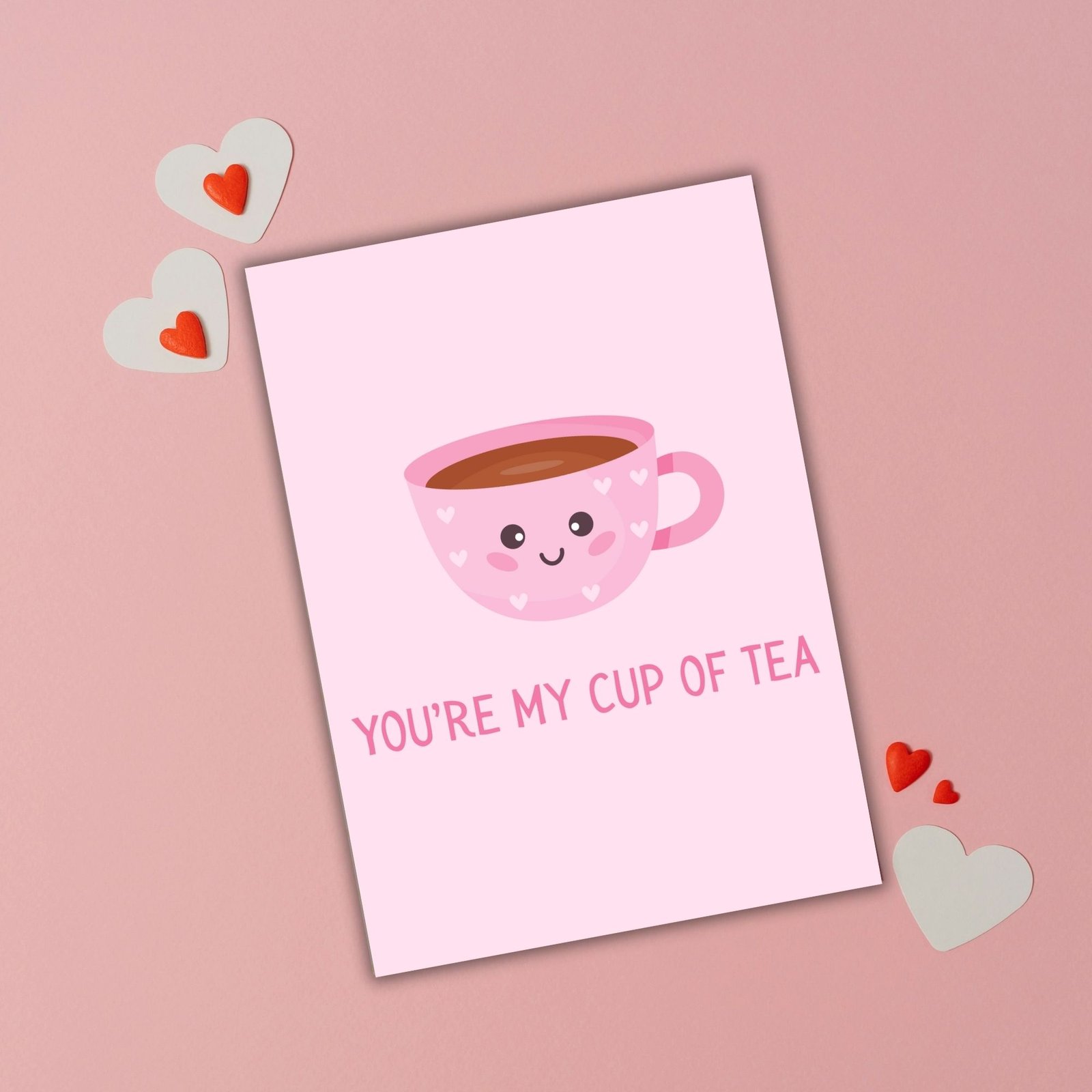 You’re My Cup of Tea Valentine’s Day Card | Tea Lover Love Card - Image 2