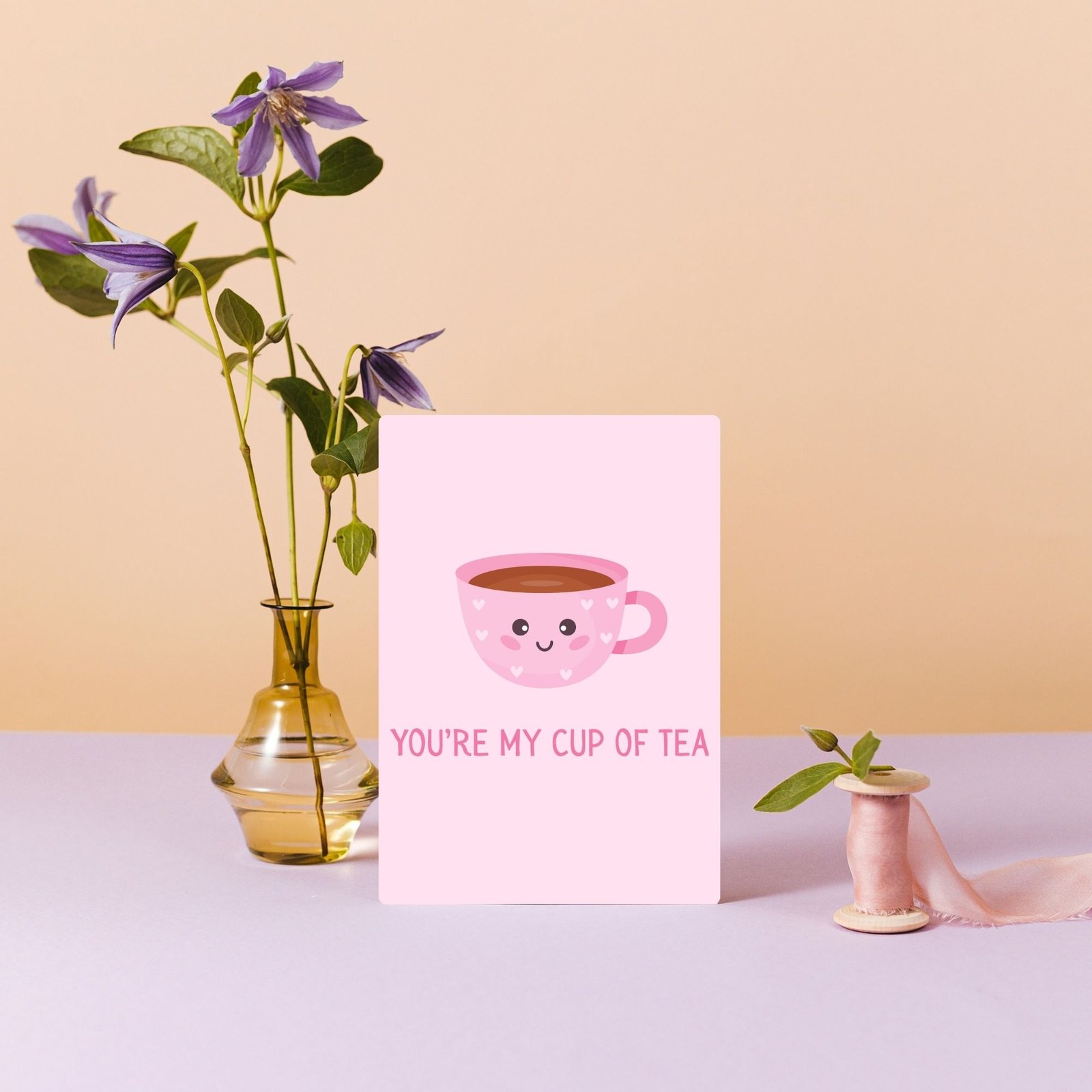 You’re My Cup of Tea Valentine’s Day Card | Tea Lover Love Card - Image 4