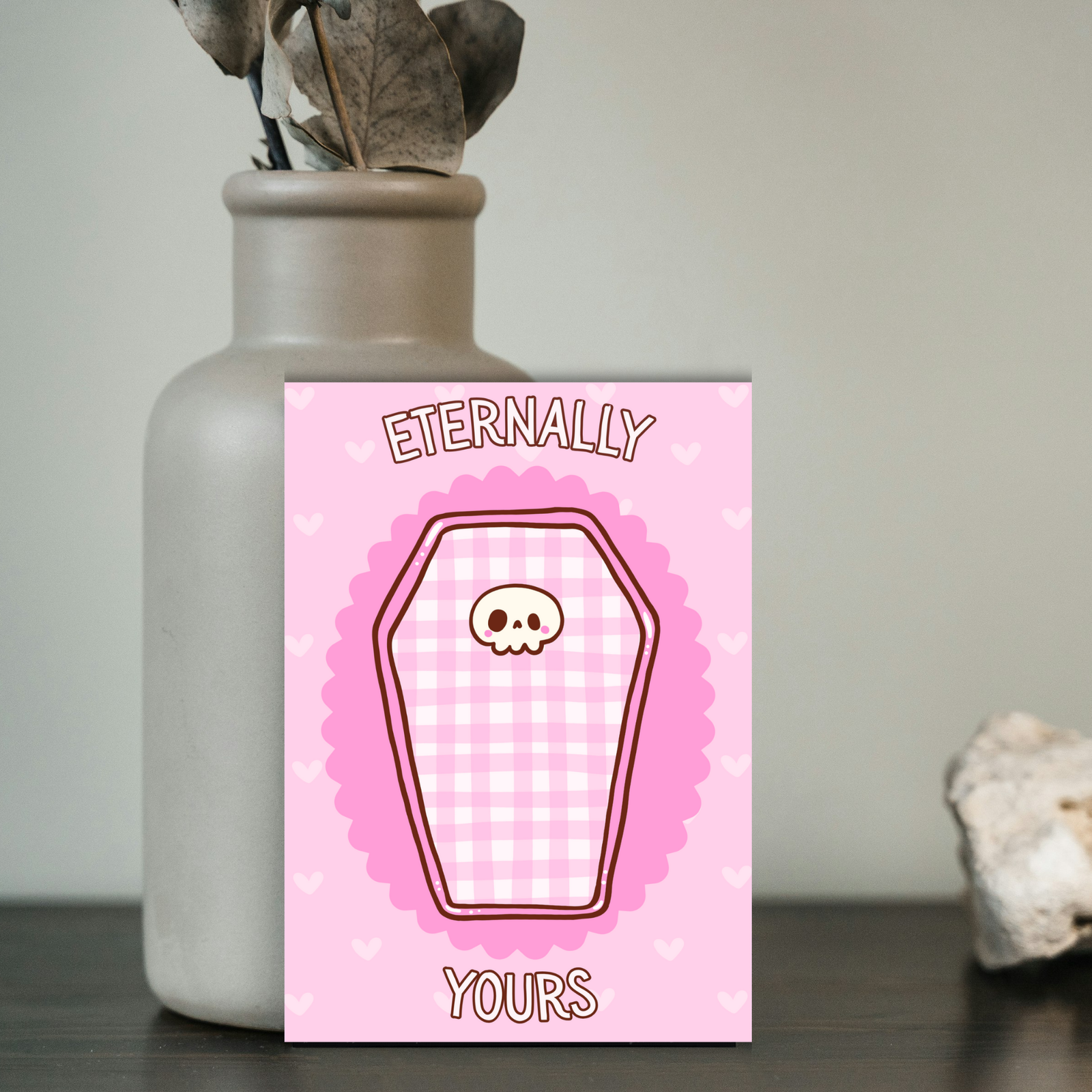 Eternally Yours – Cute Gothic Valentine’s Card with Coffin - Image 4