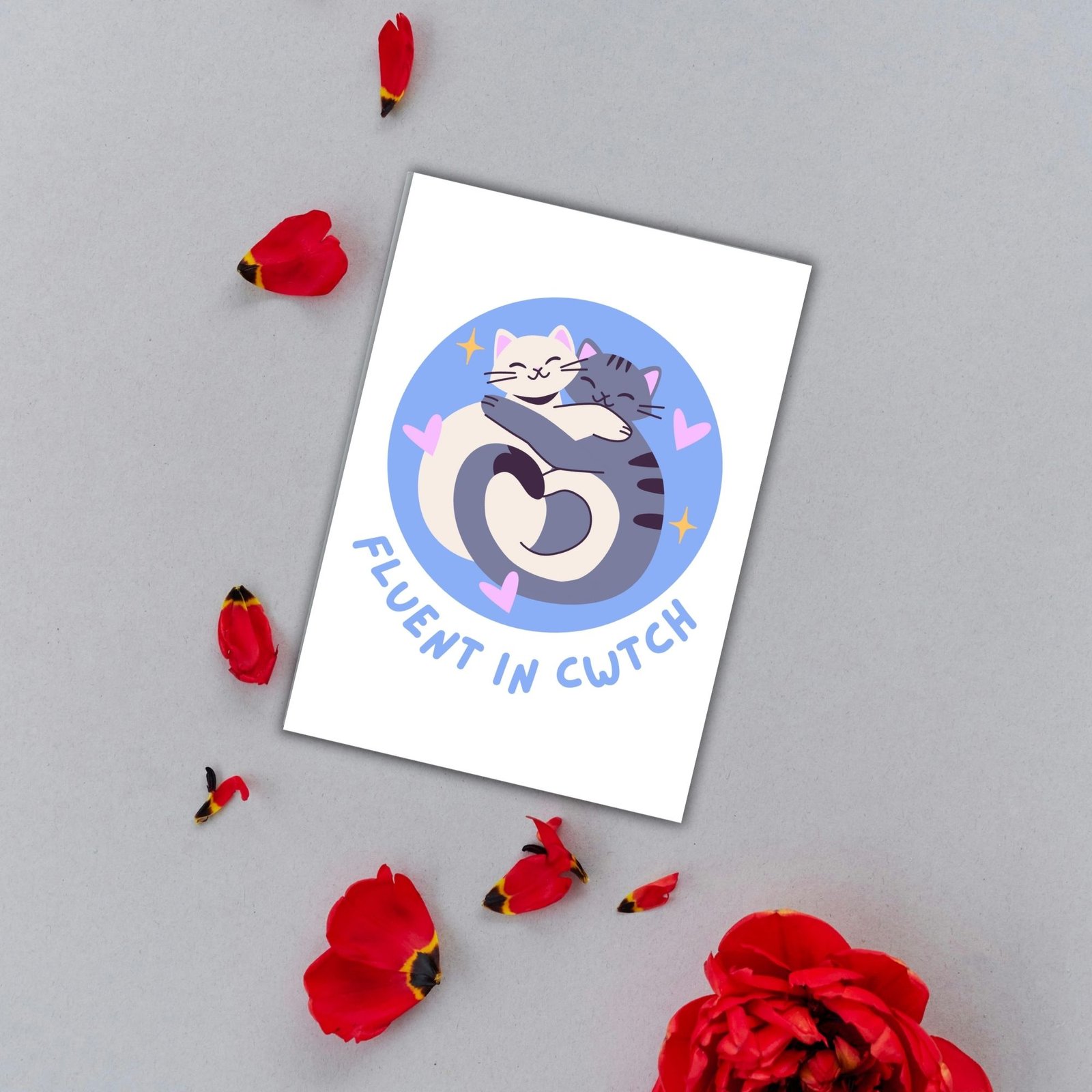Fluent in Cwtch – Welsh Valentine’s Card - Image 3