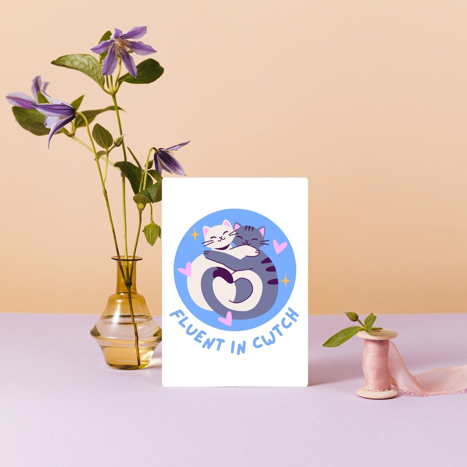 Fluent in Cwtch – Welsh Valentine’s Card - Image 4