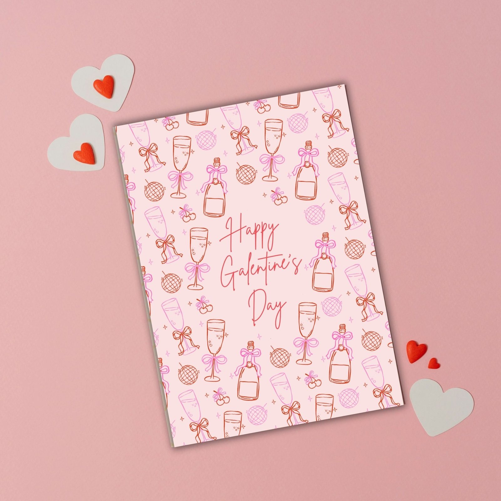 Happy Galentine’s Day Card– Champagne & Disco Vibes 🥂✨ - Image 4