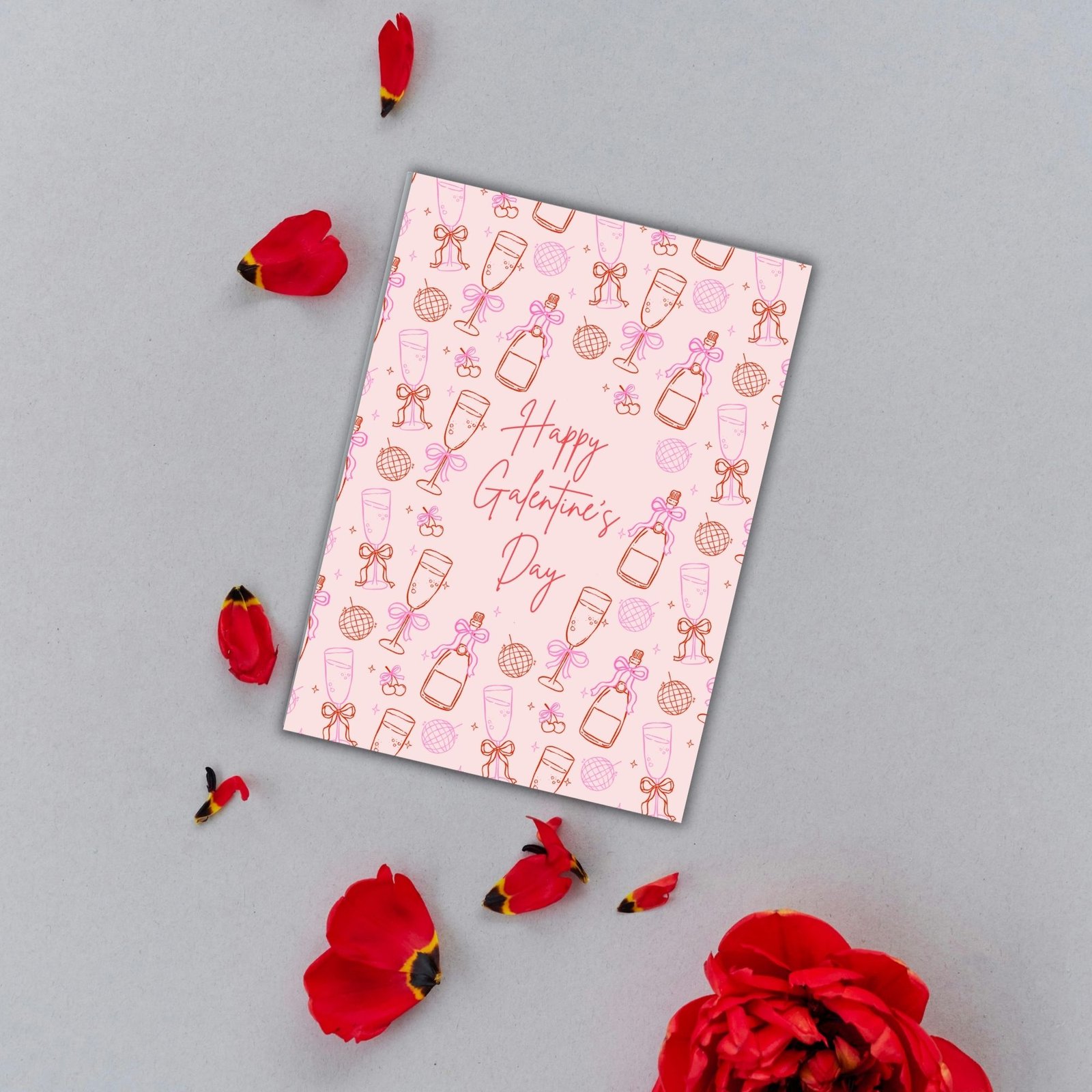 Happy Galentine’s Day Card– Champagne & Disco Vibes 🥂✨ - Image 3